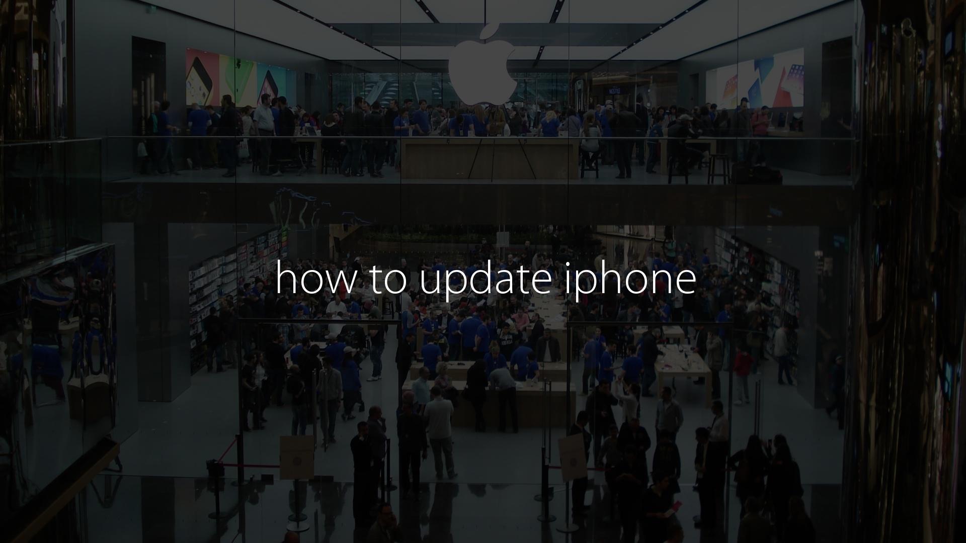 how to update iphone