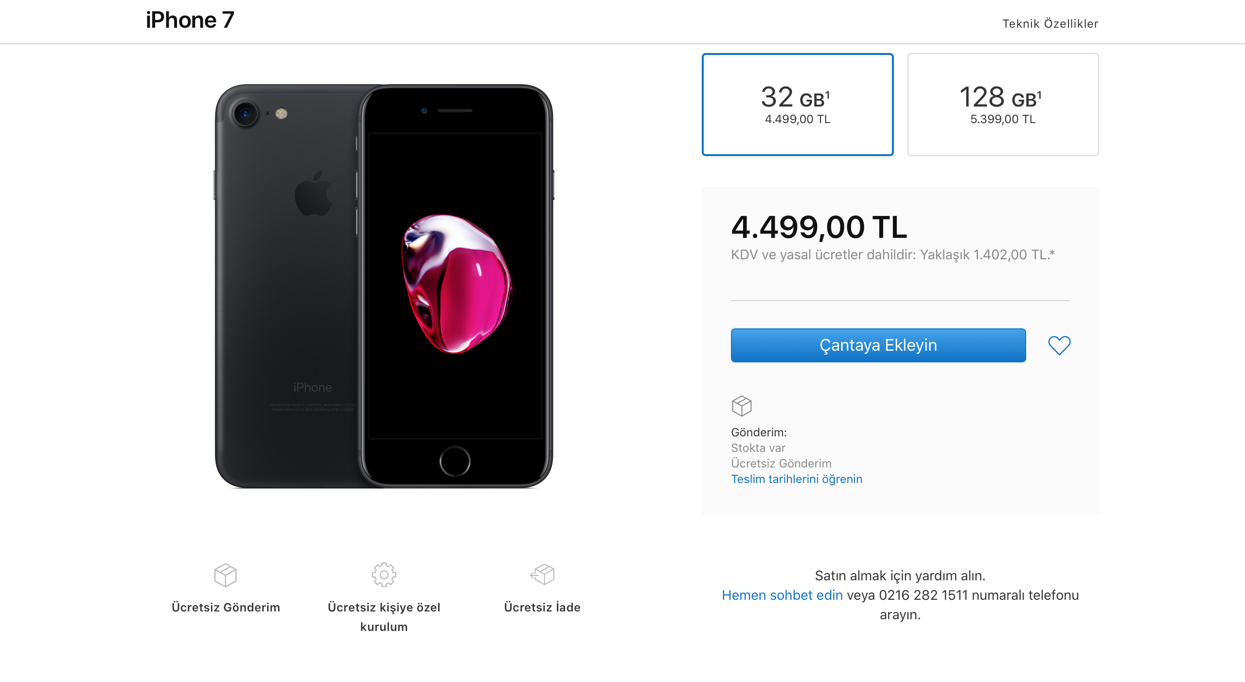 iphone 7 apple fiyatı