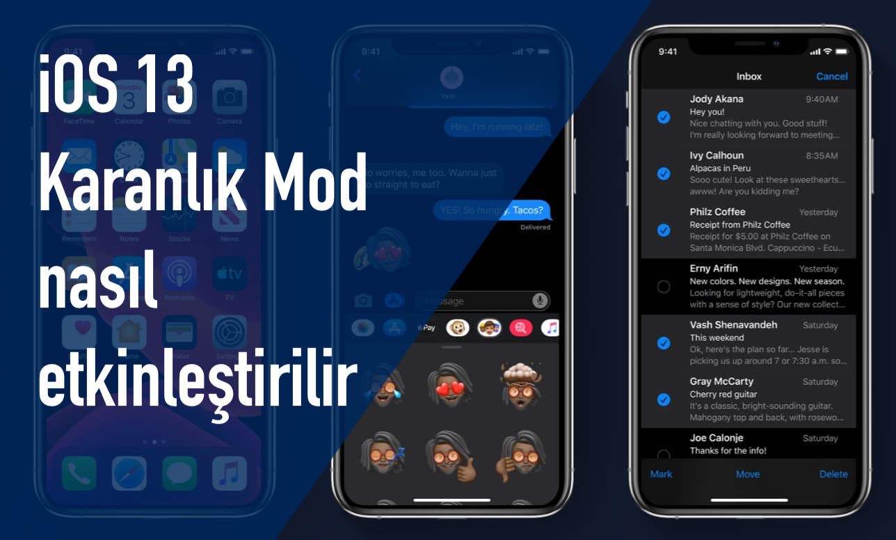iOS 13'te iPhone ve iPad'de Karanlık Mod nasıl etkinleştirilir